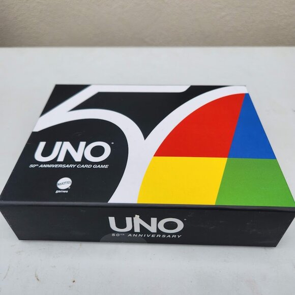 NEW UNO Premium 50th Anniversary Edition Card Game with Collectible Coin Game - Picture 2 of 13
